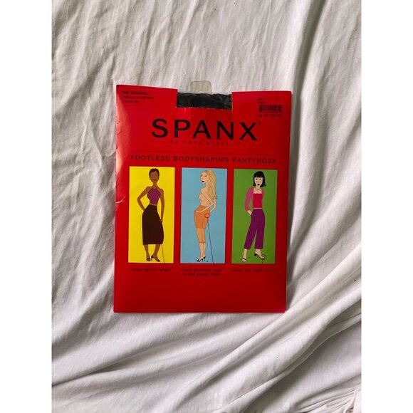 Spanx By Sara Blakely Black Footless Bodyshaping Pantyhose Size A - Picture 13 of 13